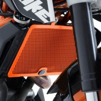 Kryt chladiče R&G Racing pro KTM 390 Duke a RC 125/200, oranžový